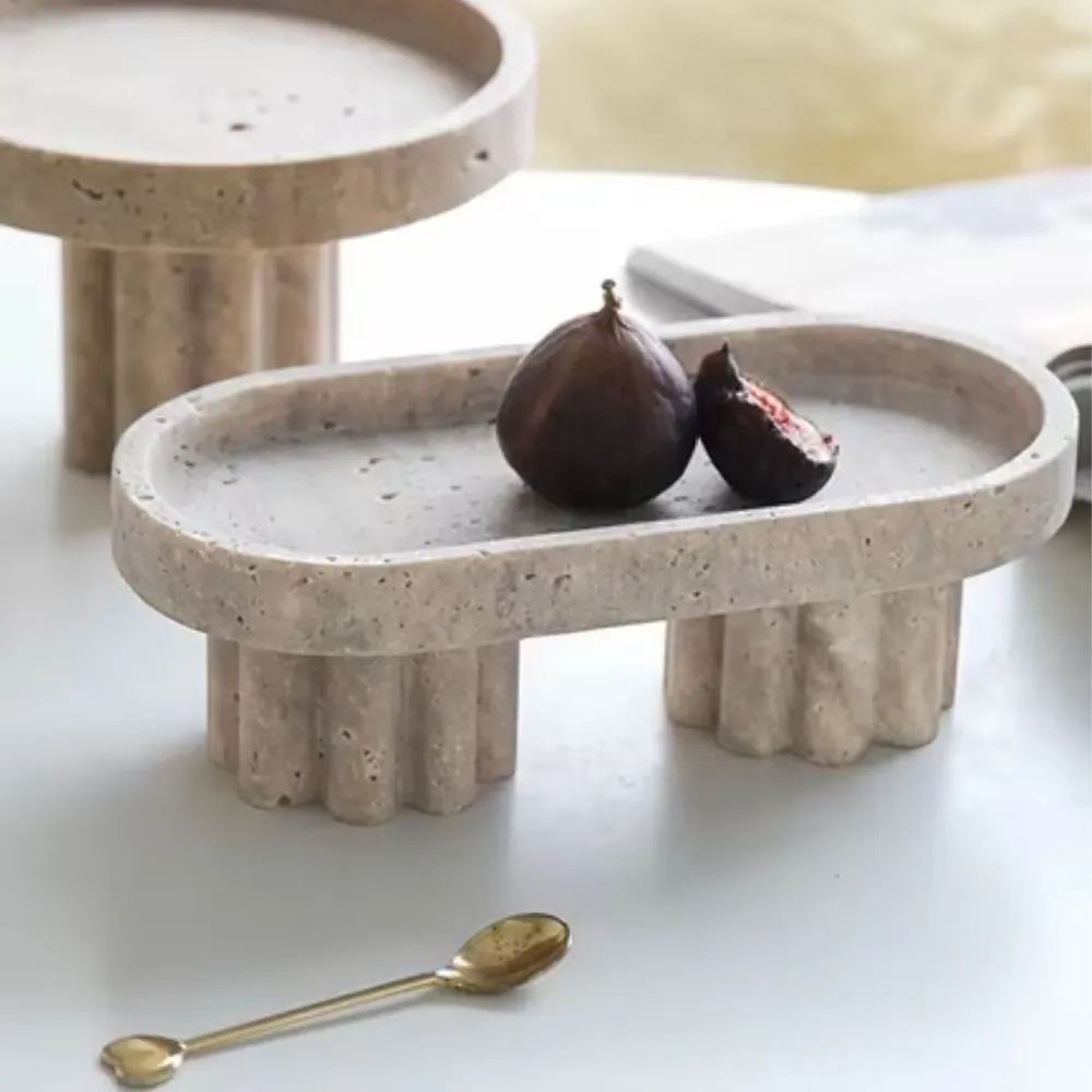 Bandeja Decorativa Estilo Mármol Travertino Greco Santú Home & Deco