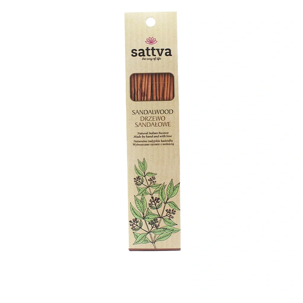 Varillas de Incienso Natural de Sándalo hechas mano Sattva Ayurveda