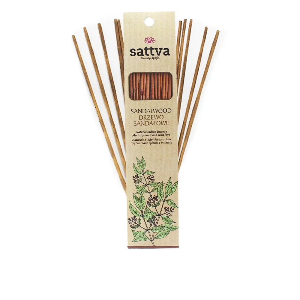 Varillas de Incienso Natural de Sándalo hechas mano Sattva Ayurveda