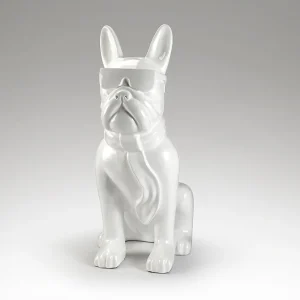 Figura Bulldog Francés Grande Blanca | Schuller Bulldog Frances | Ref: 722599 | luzguru.com
