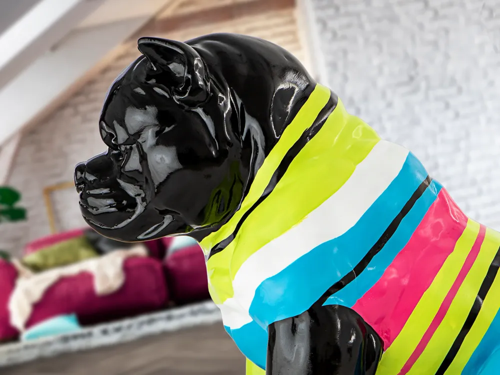 Figura Pitbull Mediano Rocky Negro-Rayas | Schuller | 317029