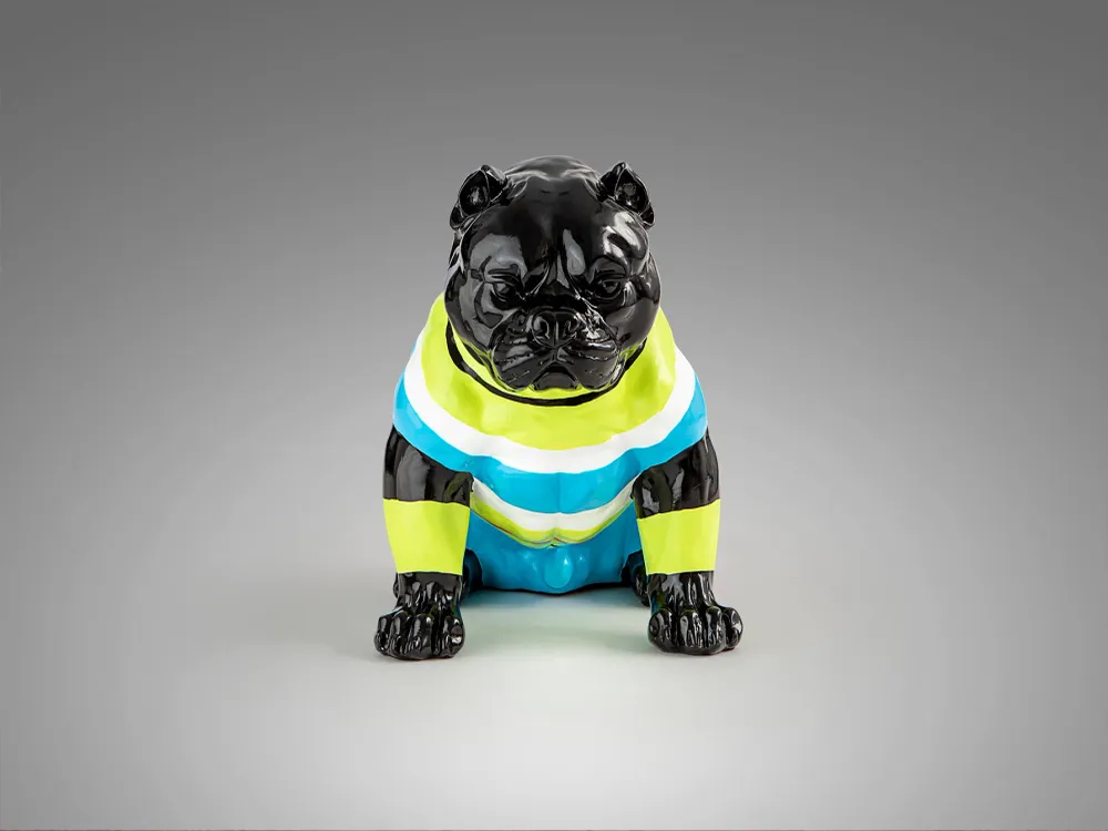 Figura Pitbull Mediano Rocky Negro-Rayas | Schuller | 317029
