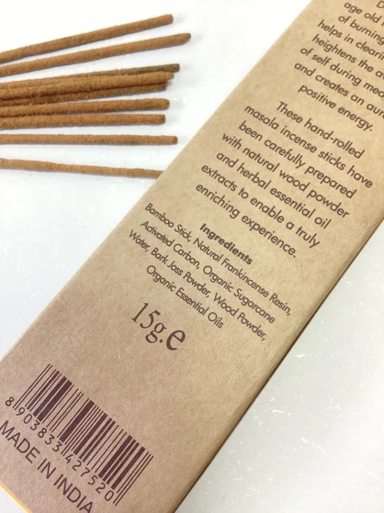 Incienso masala de Nag Champa · Organic Goodness Senda Yoga