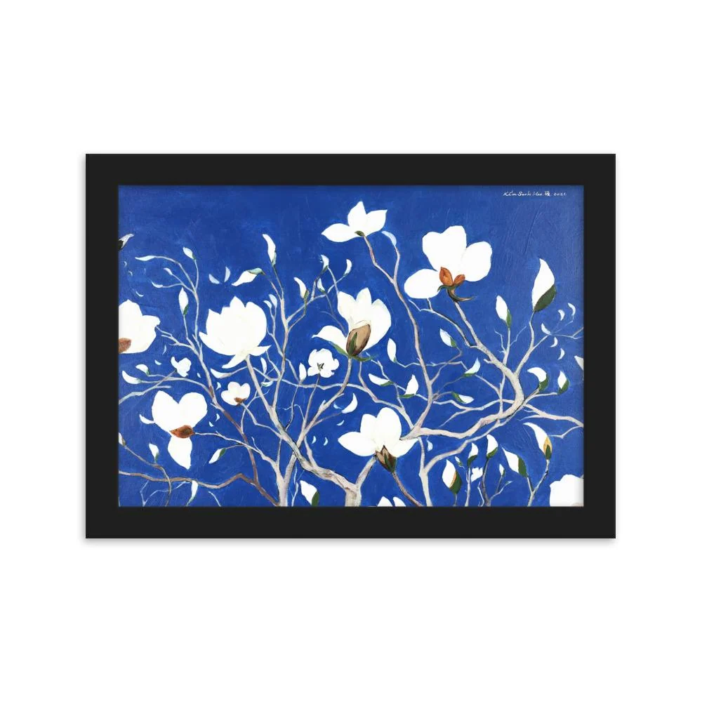 Mil magnolias espléndidas - Póster enmarcado Negro Seokhee Kim