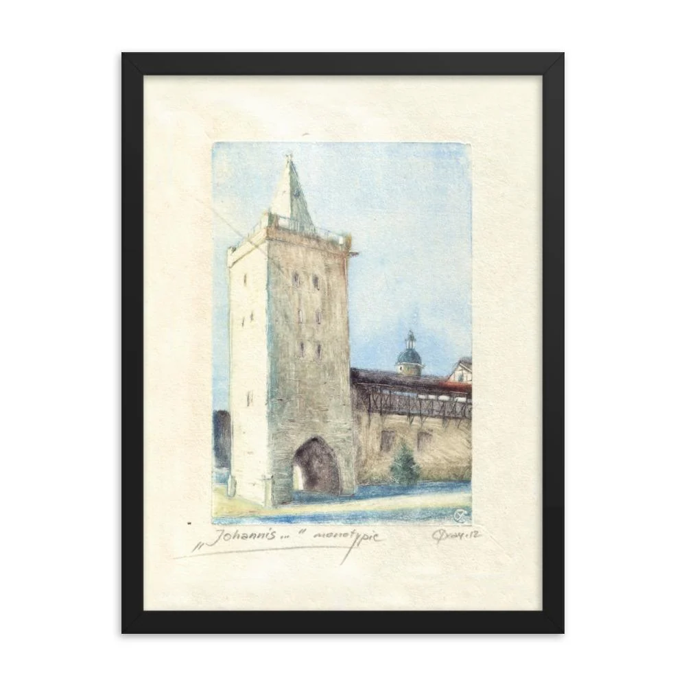 Jena Johannistor - Póster en marco Negro Sergej Uchatsch
