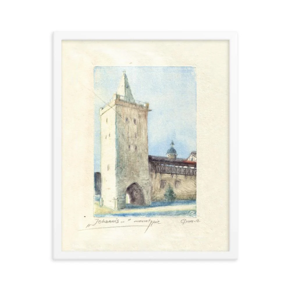 Jena Johannistor - Póster en marco Negro Sergej Uchatsch