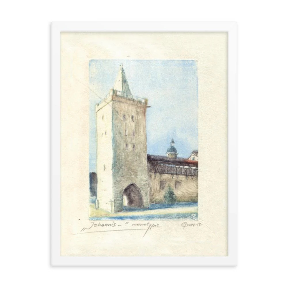 Jena Johannistor - Póster en marco Negro Sergej Uchatsch