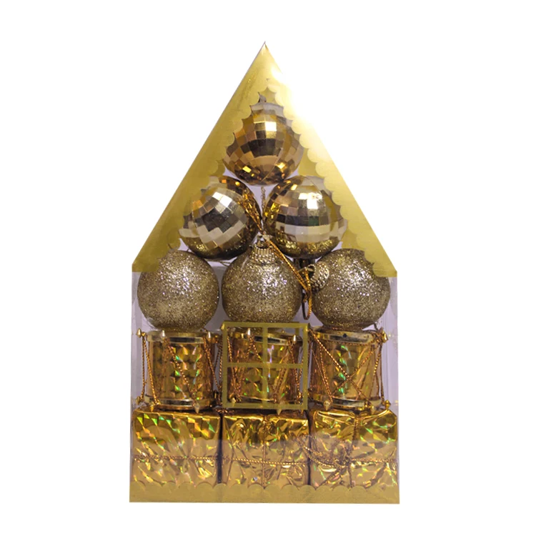Set de 6 bolas navideñas y 6 regalos - DF015WW