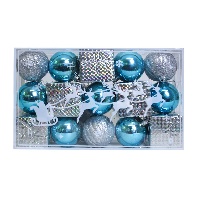 Set de 10 bolas navideñas y 5 regalos - DF145EST