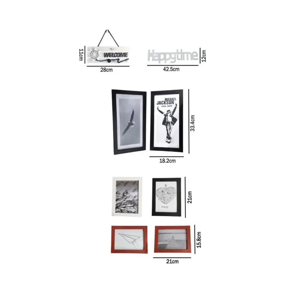 Set 12 Marcos Decorativos Pared Vintage