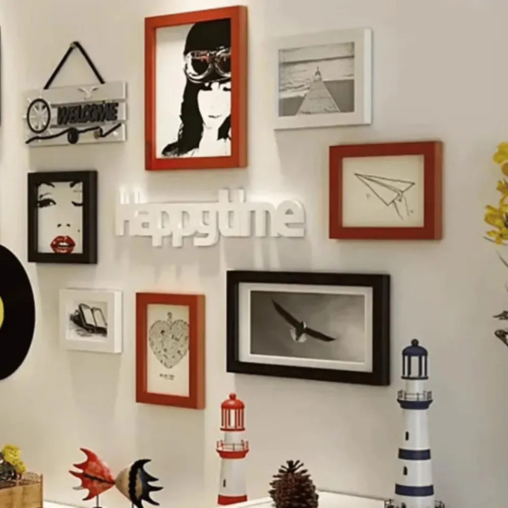 Set 12 Marcos Decorativos Pared Vintage