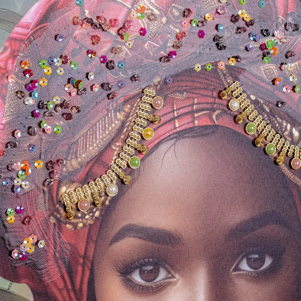 CUADRO MUJER AFRICANA 60×60 CM — LIENZO IMPRESO Signes Grimalt
