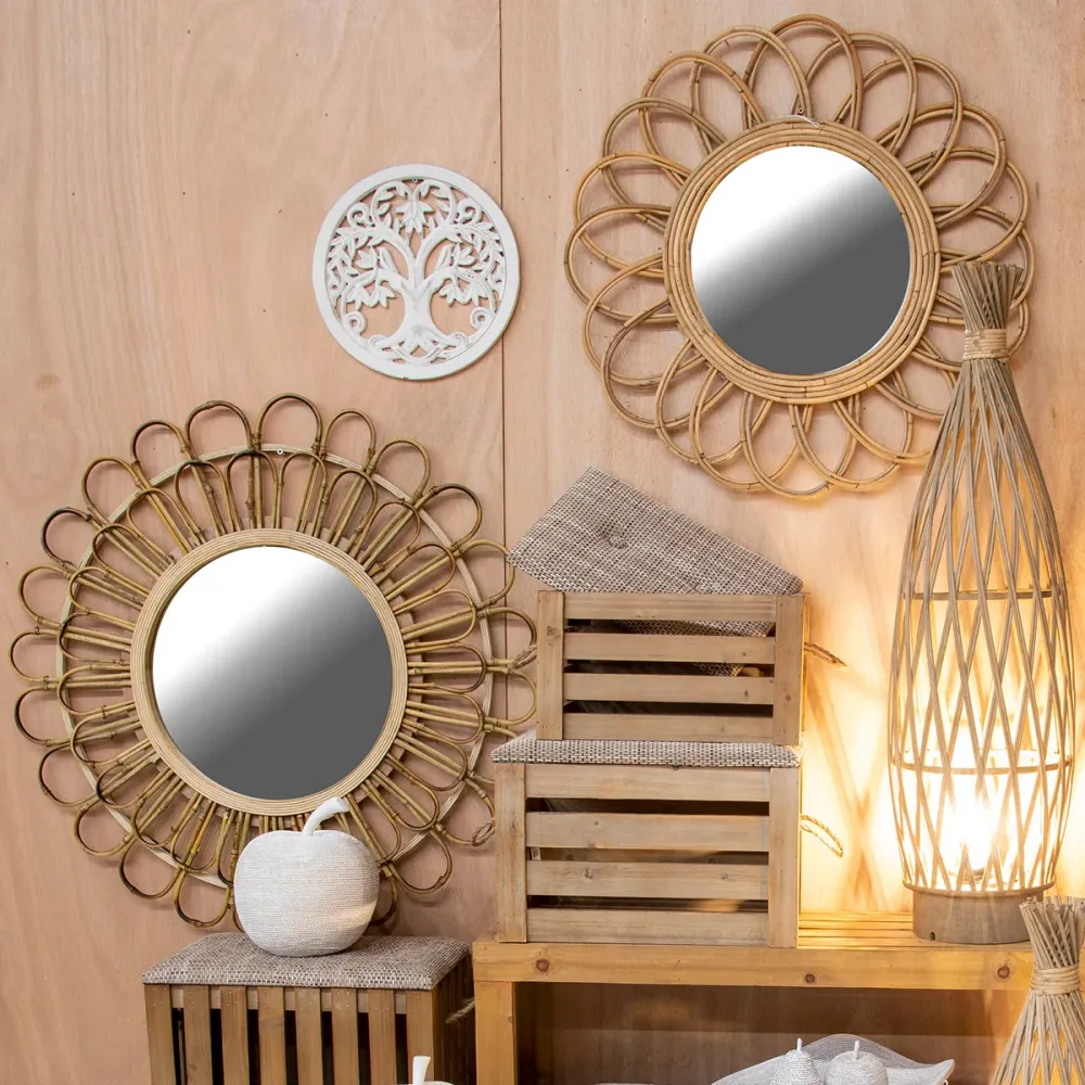 Espejo 80 cm – Naturaleza y Elegancia en Bambú Signes Grimalt