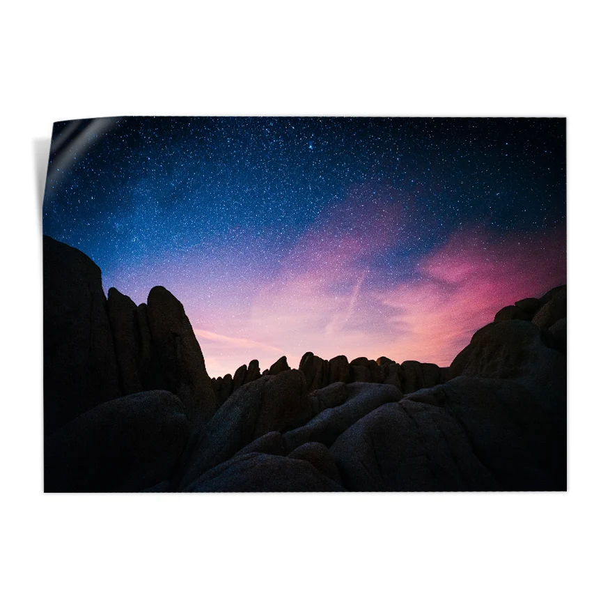 Silueta de Rocas Poster