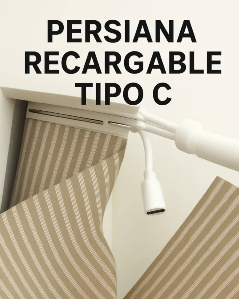 CORTINAS MOTORIZADAS ENROLLABLES ZEBRA - 110CM 210CM - TC118-1 Sirena Home Store