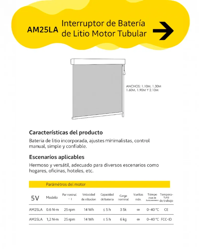 CORTINAS MOTORIZADAS ENROLLABLES ZEBRA - 110CM 210CM - TC118-1 Sirena Home Store