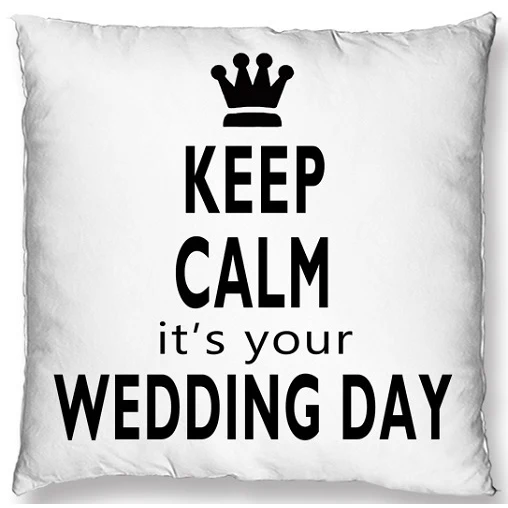 COJIN DECORATIVO 45*45 (KEEP CALM ITÂ´S YOUR WEEDING DAY)) SOHO HOME DECO