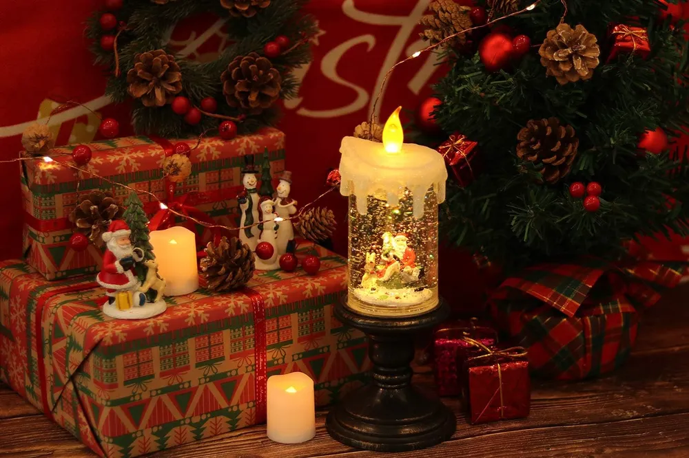 Vela globo de nieve de Navidad + Envio Gratis Soluciones Shop