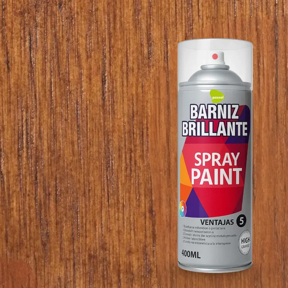 Spray Barniz Brillante Acrilico 400ml Natural