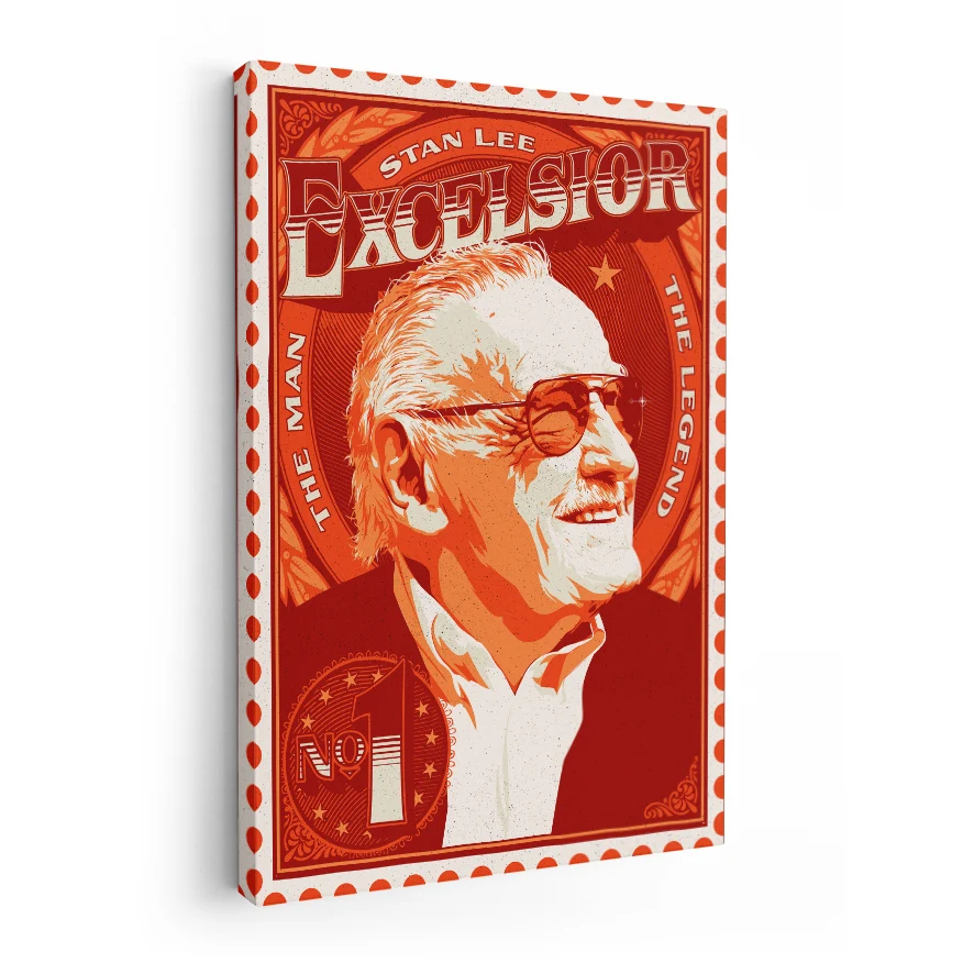 Stan Lee Excelsior Timbre Postal Poster