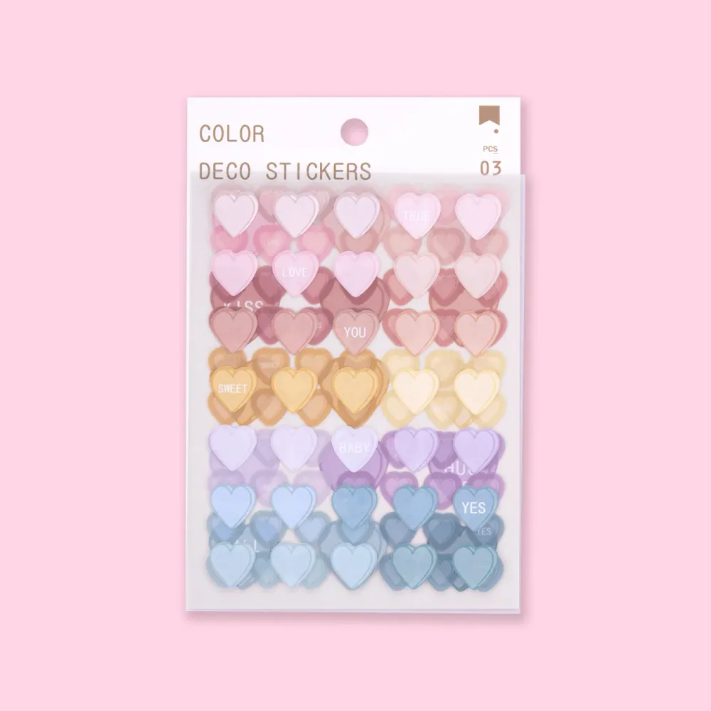 Corazón Estético Verano Deco Pegatina Stationery Pal