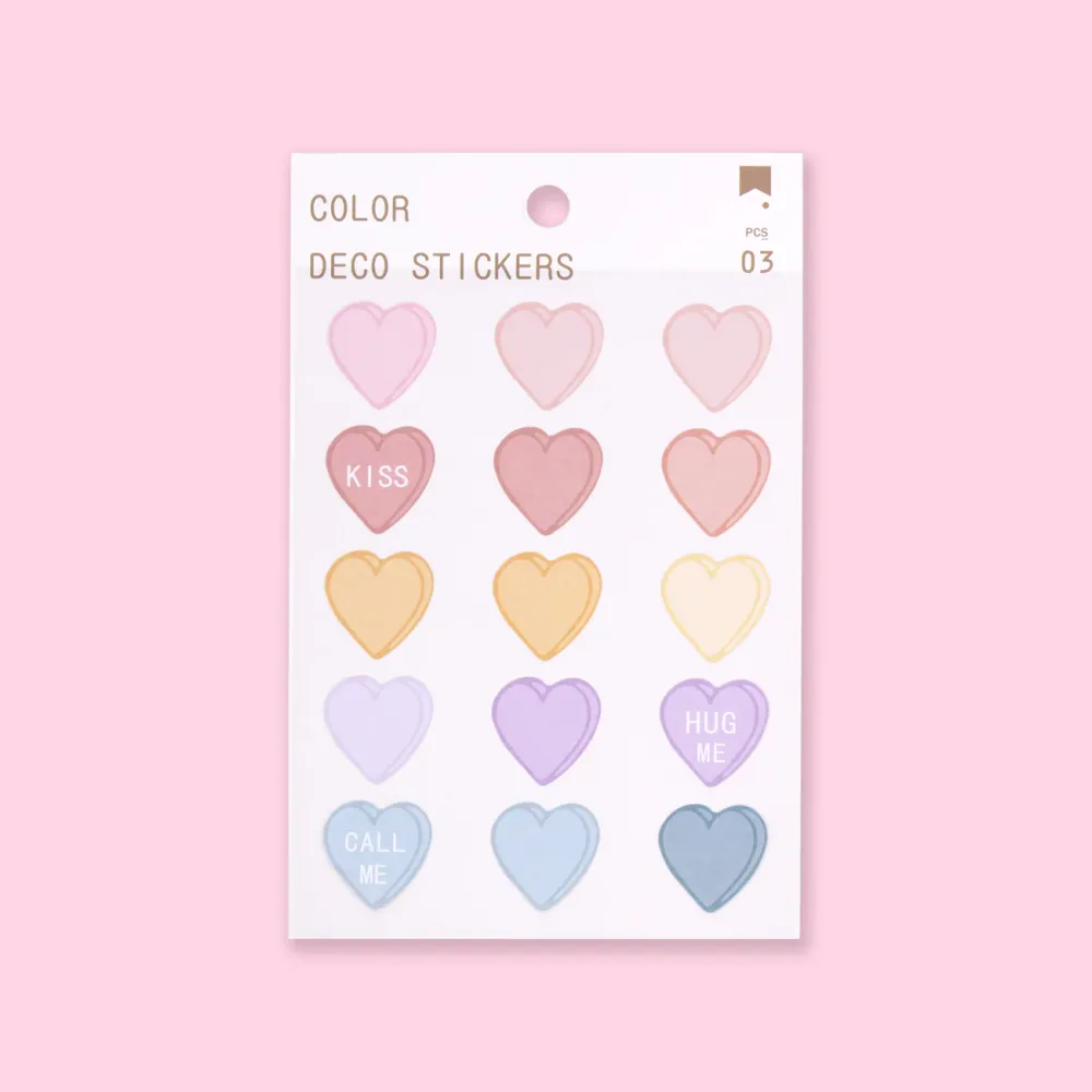 Corazón Estético Verano Deco Pegatina Stationery Pal