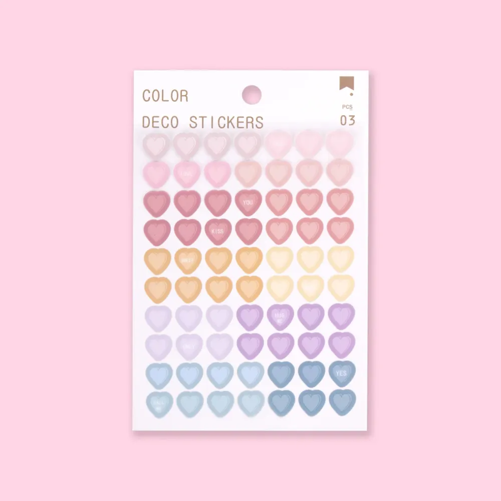 Corazón Estético Verano Deco Pegatina Stationery Pal
