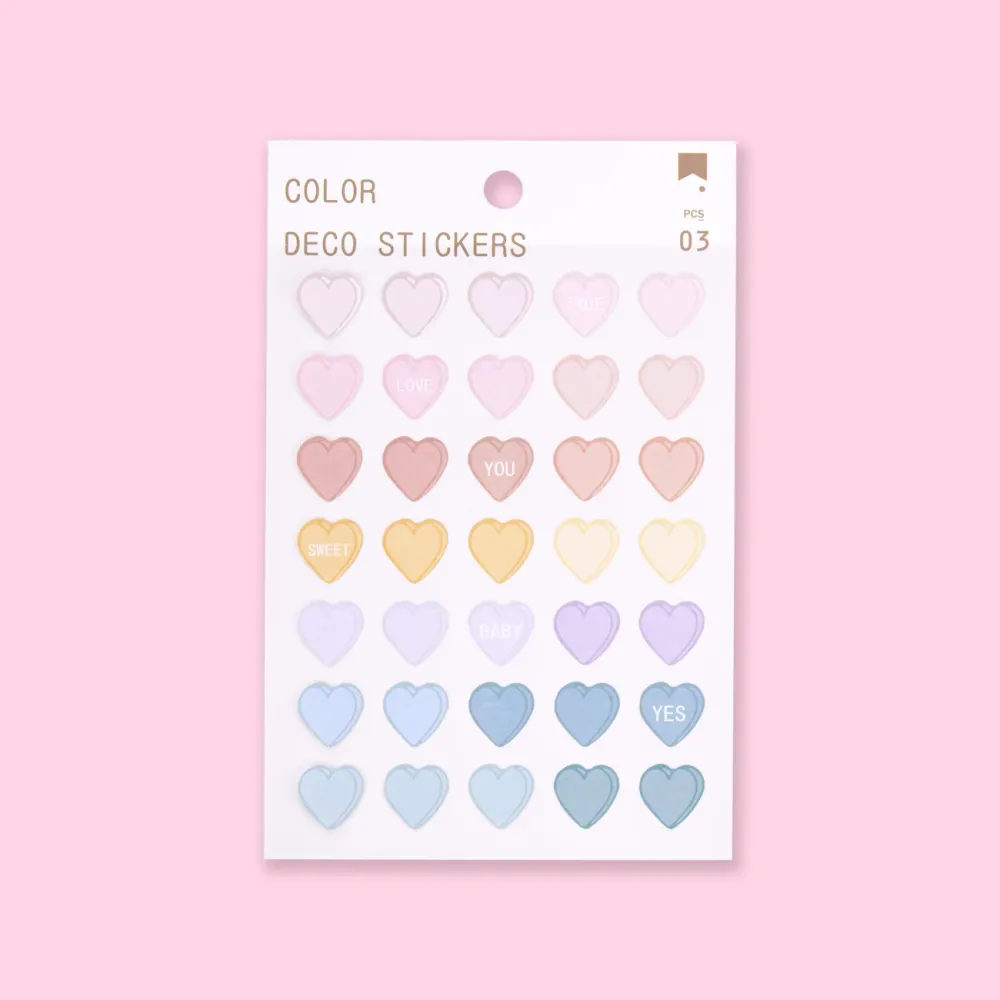 Corazón Estético Verano Deco Pegatina Stationery Pal