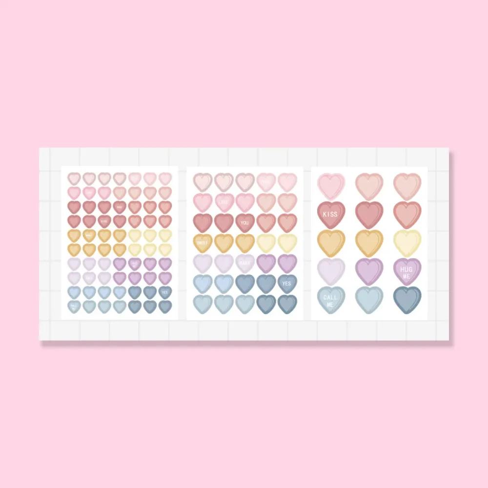 Corazón Estético Verano Deco Pegatina Stationery Pal