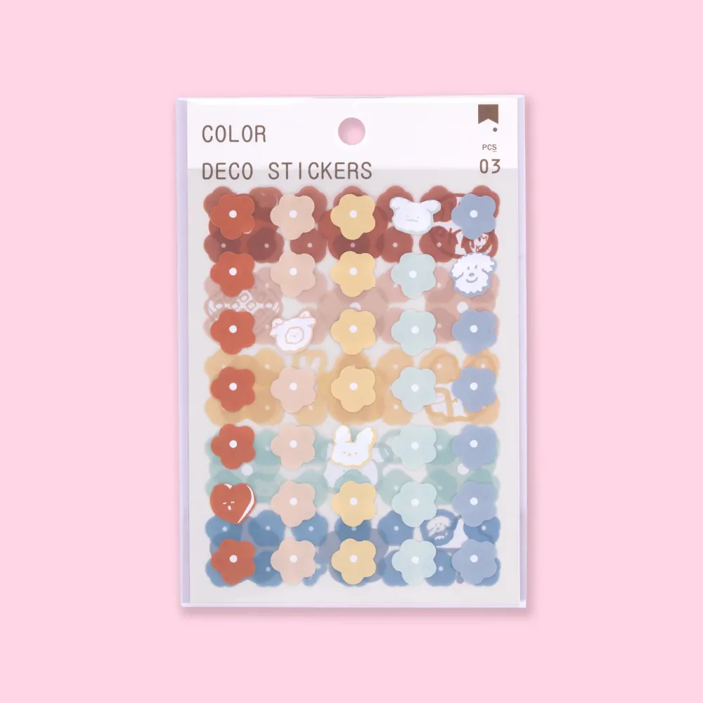 Crema Y Flor Estética Verano Deco Pegatina Stationery Pal
