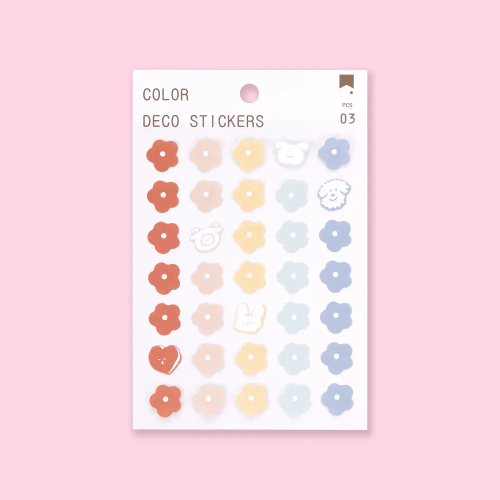 Crema Y Flor Estética Verano Deco Pegatina Stationery Pal