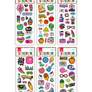 Sticker Infantil Retro 12 Unidades