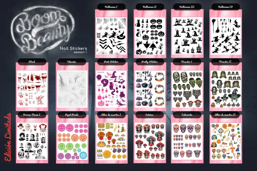 STICKERS EDICION HALLOWEEN - BOOM BEAUTY