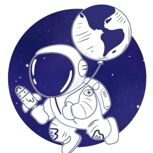 ASTRONAUTA CON GLOBO studiomalek
