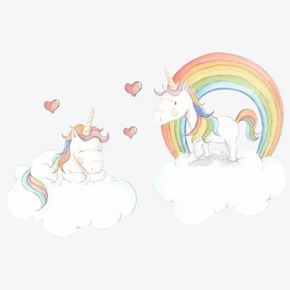 Mural Europeo - Eco Vinilo TWIN UNICORN new Sueños de Cigüena