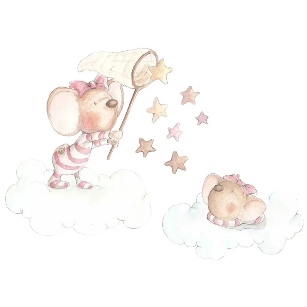 Vinilo Infantil Atrapando Estrella Sueños Cigüeñ Sueños de Cigüeña Vinilos