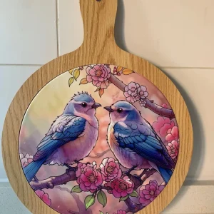 Tabla pajaritos rosados