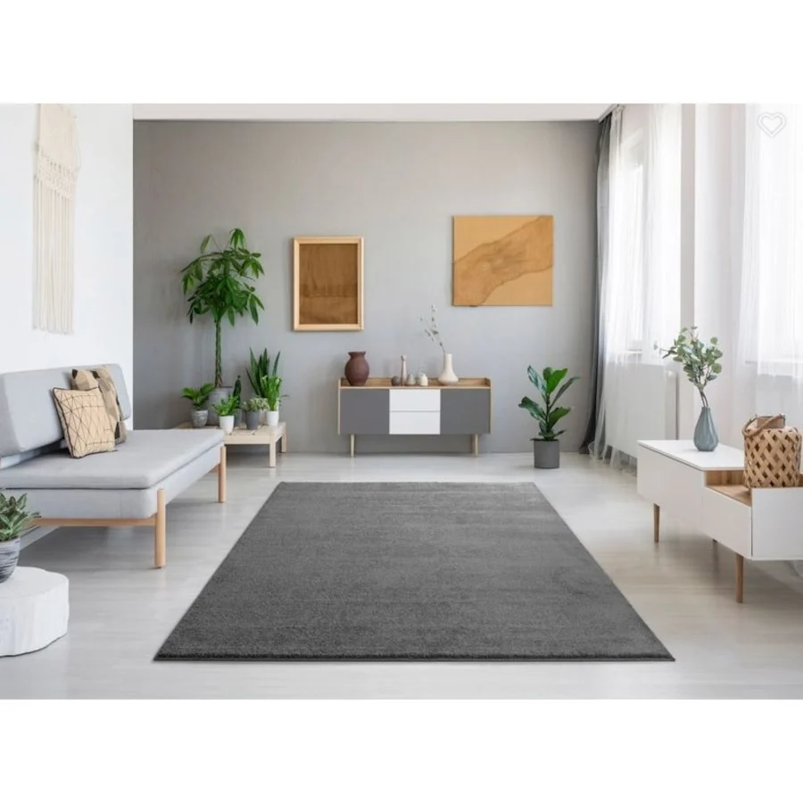 ALFOMBRA LISA – ELEGANCIA Y CONFORT PARA TU HOGAR-GRIS 140x200 CM TES