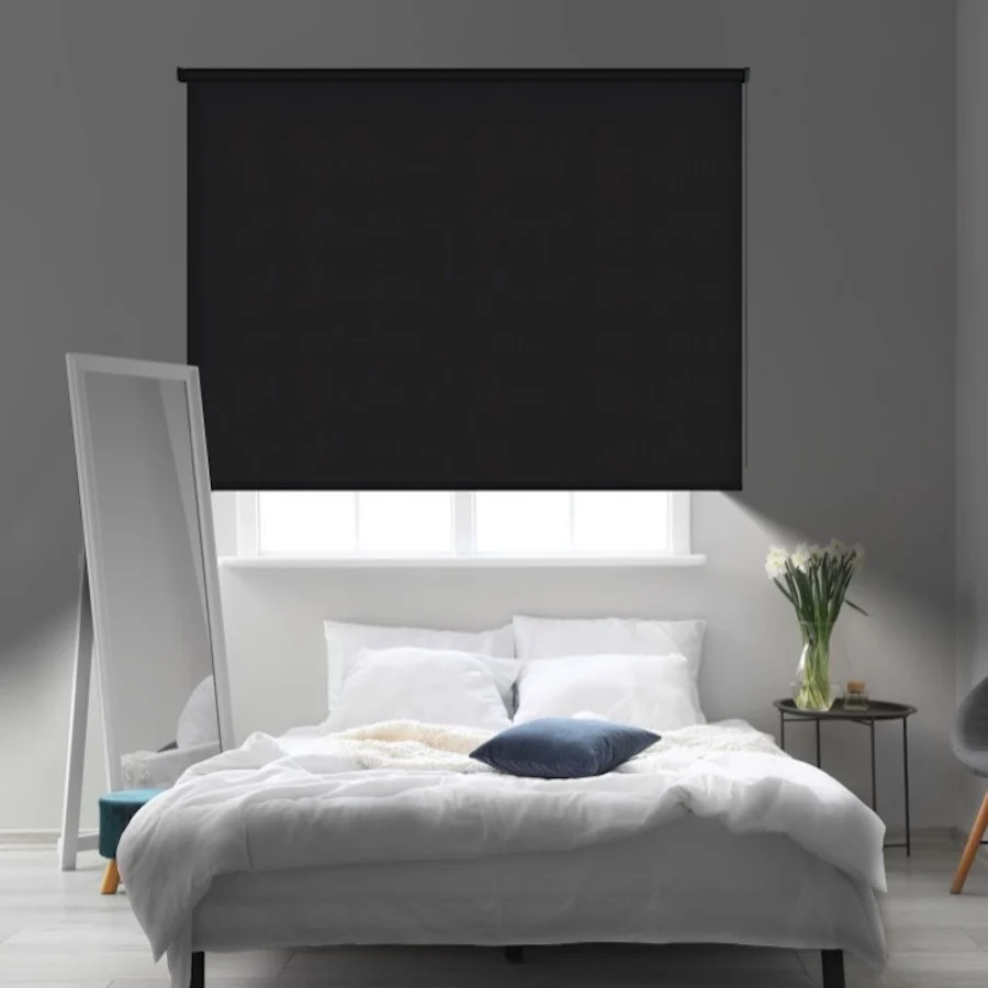 ESTOR OPACO ENROLLABLE — NEGRO 45x180 CM TES