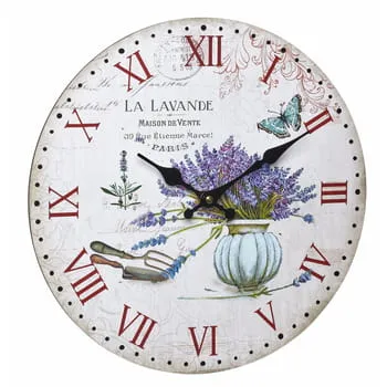 Reloj de pared retro 33cm lavanda Texas