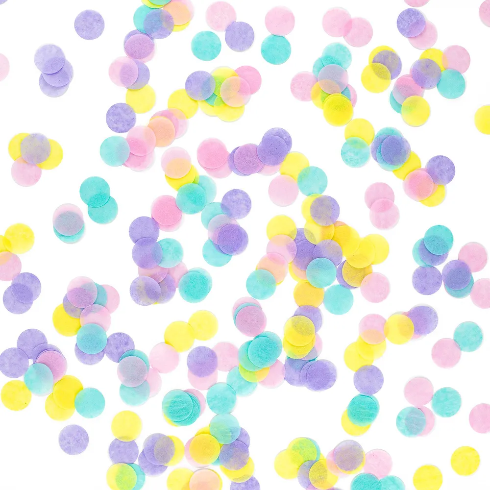 Confeti ecológico aqua malva amarillo - encantado The Flair Exchange
