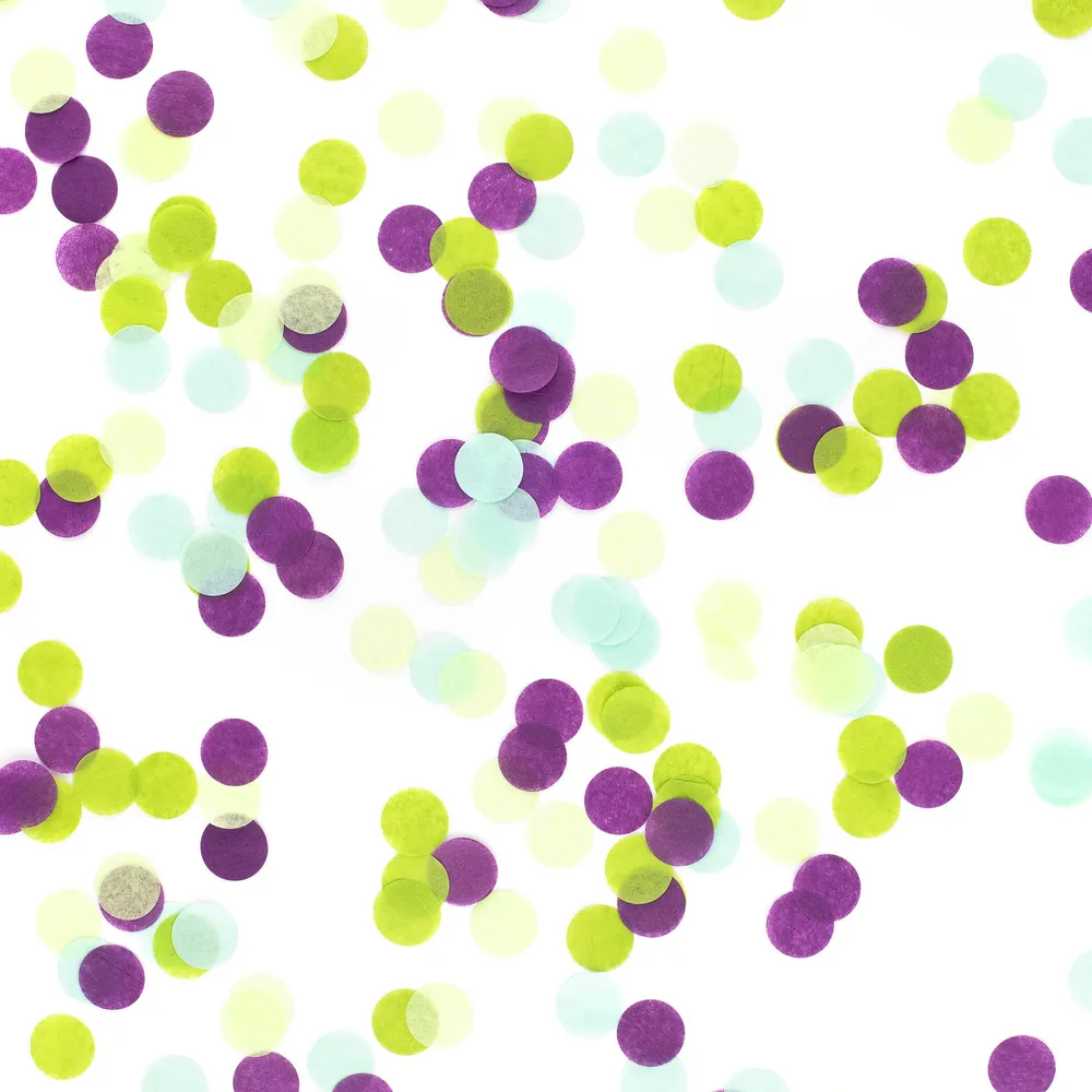 Confeti violeta verde neón - Suculento ecológico The Flair Exchange