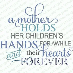 Frase de cita para funeral de una madre The Funeral Program Site