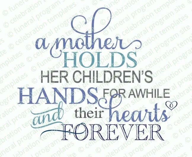 Frase de cita para funeral de una madre The Funeral Program Site
