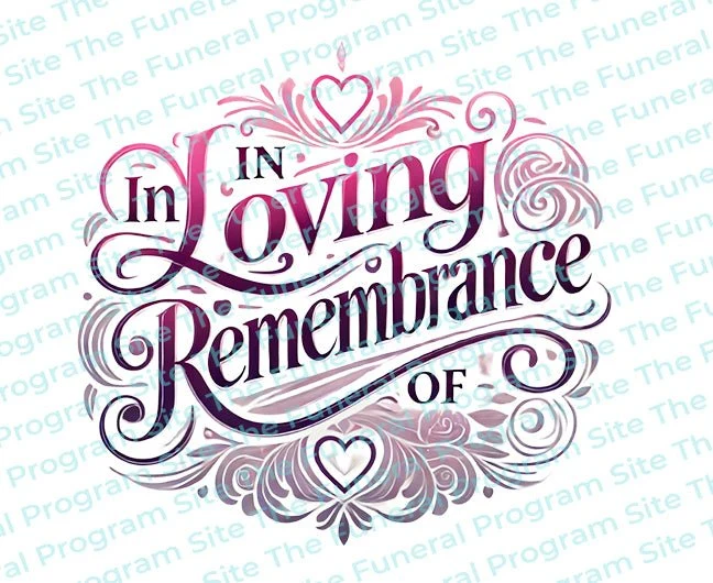 En recuerdo amoroso del título del programa funerario The Funeral Program Site