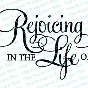 Regocijándose en la vida del programa funerario Título The Funeral Program Site