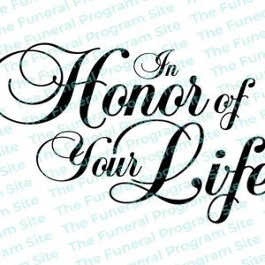 Título del programa funerario En honor tu vida The Funeral Program Site