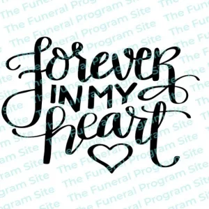 Título del programa funerario Por siempre en mi corazón The Funeral Program Site