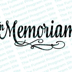 Título del programa Memoriam The Funeral Program Site