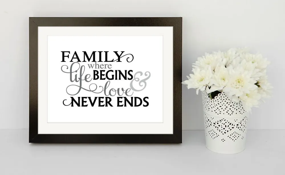 Título de Word Art de Family Begins The Funeral Program Site